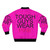 Infected rgv8r bomber jacket with pink shirt graphic - Back