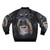 Rottweiler Bomber Jacket with Dog Silhouette Design - Back