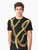 A gold chain graphic t-shirt with a bold, fashionable design. - Men