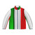 Italian flag puffer jacket with vibrant green, white and red colors