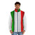 Italian flag puffer jacket with vibrant green, white and red colors - men front