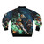 Hades 2 video game inspired bomber jacket featuring key characters and elements from the game. - Back