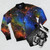 Galaxy Eagle Bomber Jacket with Astronomy and Sci-Fi Inspired Design - Flat lay