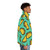 A colorful puffer jacket with a fun taco-themed pattern - men side right
