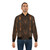 Copper and black art deco patterned bomber jacket - Lifestyle
