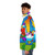 Psychedelic puffer jacket with pop art inspired design - men side left