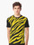 Tiger Stripes Pattern Graphic T-Shirt with a vibrant yellow and black design - Men