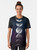 Phases of the Moon Graphic T-Shirt - Lunar Universe Design featuring the different moon phases against a starry night sky background. - Women