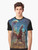 Pillars of Creation graphic t-shirt featuring the famous Hubble Space Telescope image of the Eagle Nebula - Men