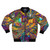 Psychedelic trippy bomber jacket with visionary art design for spiritual and conscious exploration