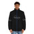 Albert Camus Absurdist Puffer Jacket featuring the phrase "It Is What It Is" - men front