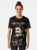 Nikola Tesla graphic t-shirt featuring a stylish pop art design with the inventor's name and a science-inspired quote. - Women