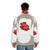 Hunter S. Thompson inspired "It Never Got Weird Enough For Me" puffer jacket with ink splatter and gonzo design - men back