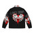 Colorful puffer jacket with nature and musical motifs - Back
