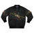 A bomber jacket featuring the Higgs boson, a fundamental particle in quantum physics.