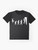 Rock climbing evolution graphic design t-shirt, featuring a funny climbing-themed design - Flat lay