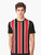 Red, white, and black striped graphic t-shirt - Men