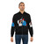 A colorful bomber jacket featuring a clown throwing up a vibrant rainbow - Lifestyle