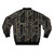 A black and gold geometric abstract bomber jacket - Back