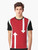 Stylish 60s mod-inspired t-shirt featuring Mondrian-style graphic arrows design in black and white. - Men
