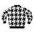 Classic houndstooth pattern bomber jacket with large print - Back
