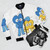 Four and X bomber jacket, a cartoon character inspired jacket featuring the BFB/BFDI character Four. - Flat lay