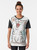 Adorable cartoon illustration of a happy, smiling American Shorthair cat on a graphic t-shirt design. - Women