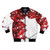 KOYO Autumn Bomber Jacket featuring a vibrant Japanese maple leaf design