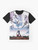 Evangelion anime graphic t-shirt featuring the iconic EVANGELION ATTACKS design - Flat lay
