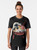 Graphic t-shirt depicting the iconic "The Great Wave off Kanagawa" design with ramen noodles - Women
