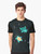 Adorable space turtle graphic design on a green t-shirt with stars and cosmic elements. - Men