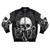 Occult Cthulhu Bomber Jacket with Engraving and Floral Patterns
