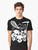 Graphic t-shirt design featuring a black cat with a skeleton skull and the phrase "Cat Got Your Soul?" - Men