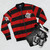 Flamengo Brazil Bomber Jacket with Soccer Club Logo - Flat lay
