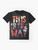 Mandalorian Star Wars graphic t-shirt featuring the Magnificent 8 characters from the sci-fi series - Flat lay