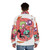Invader Zim Waffles Puffer Jacket with Gir and Minimoose characters - men back