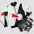 Bomber jacket featuring the constructivist design of Russian artist El Lissitzky - Flat lay