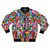 Colorful bomber jacket with flags of the world design