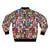 Colorful bomber jacket with flags of the world design - Back
