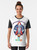 A graphic t-shirt design featuring the words "Across the Universe" with a cosmic, galaxy-inspired backdrop and the Beatles band members. - Women
