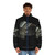 Interstellar puffer jacket with galaxy print design - men front