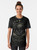 A black cat graphic t-shirt with an occult, lunar-inspired design - Women