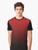 Minimalist t-shirt with a gradient ombre design in shades of red - Men
