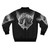 Vintage Karma Black Metal Cat Bomber Jacket - Back