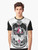 Monochrome graphic t-shirt featuring the VALIS system from the works of Philip K. Dick - Men