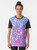Colorful and trippy eyeball pattern graphic t-shirt with a creepy and horror-themed design - Women