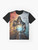 Retro Mortal Kombat video game graphic t-shirt featuring characters Scorpion and Sub-Zero - Flat lay