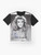 Vanna White Autographed Black and White Photo Graphic T-Shirt - Flat lay