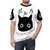 Polkadot Stingray inspired t-shirt with a kawaii cat design, perfect for Japanese rock music fans and anime enthusiasts. - men front