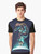 Space-themed graphic design with abstract, surrealist, and neon elements on a t-shirt - Men